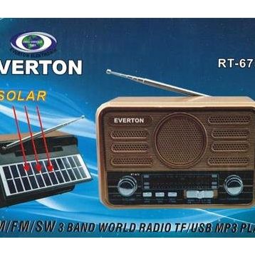 Everton RT-673 Bluetooth Fm-Usb-Tf-Aux Şarjlı Solar Nostaljik Radyo