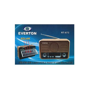 Everton RT-673 Bluetooth Fm-Usb-Tf-Aux Şarjlı Solar Nostaljik Radyo