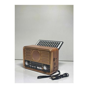 Everton RT-673 Bluetooth Fm-Usb-Tf-Aux Şarjlı Solar Nostaljik Radyo