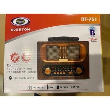 Everton RT-751 -Fm-Am-Sw-Usb-Tf Card-Aux Nostaljik Radyo