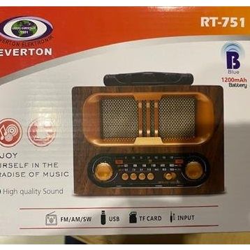 Everton RT-751 -Fm-Am-Sw-Usb-Tf Card-Aux Nostaljik Radyo