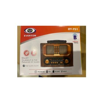 Everton RT-751 -Fm-Am-Sw-Usb-Tf Card-Aux Nostaljik Radyo