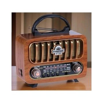 Everton RT-848 Güneş Enerjili Panelli Bluetooth Fm-Usb-Tf Card-Aux Nostaljik Radyo
