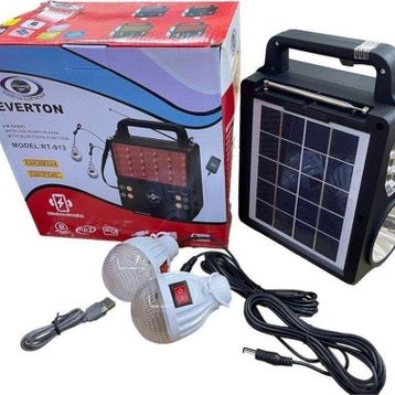 Everton RT-913 Güneş Enerjili Işıklı Bluetooth Radyo ve 2 Ampul Set