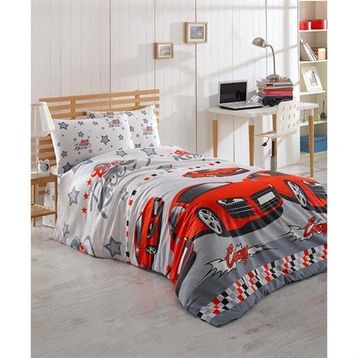 Ev&Ev Home Crazy Kırmızı Tek Kişilik Nevresim Takımı
