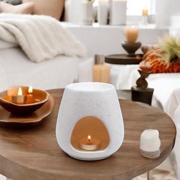 Evidea 11 cm Krem Deco Enyo Seramik Buhurdanlık