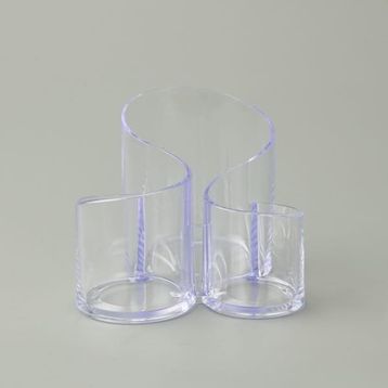 Evidea 15 x 15 x 13 Cm Şeffaf Simple Living 3 Gözlü Pratik Makyaj Organizeri