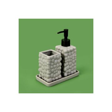 Evidea Bath Gri 2'li Stantlı Banyo Aksesuar Seti