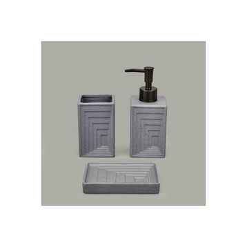 Evidea Bath Gri 3'lü Banyo Aksesuar Seti