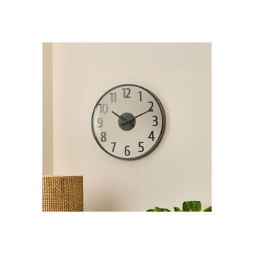 Evidea Deco Anthracite Antrasit Şeffaf 38 cm Duvar Saati