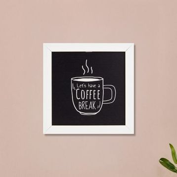 Evidea Deco Coffee Siyah 20x20 cm Duvar Panosu