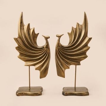 Evidea Deco Dragon Gold 32 cm 2'li Dekor