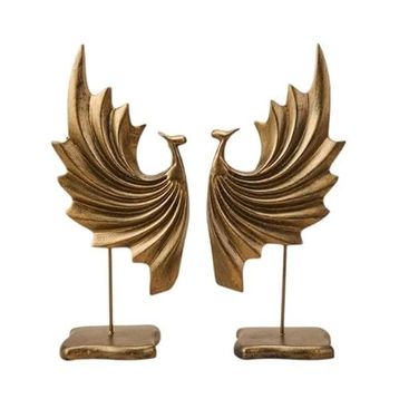 Evidea Deco Dragon Gold 32 cm 2'li Dekor