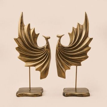 Evidea Deco Dragon Gold 32 cm 2'li Dekor