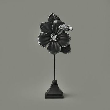 Evidea Deco Fiore Siyah Gümüş 32 cm Dekor