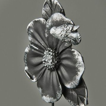 Evidea Deco Fiore Siyah Gümüş 32 cm Dekor