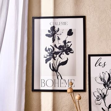 Evidea Deco French Cottage Galerie Boheme Siyah 50x70 cm Çerçeveli Tablo