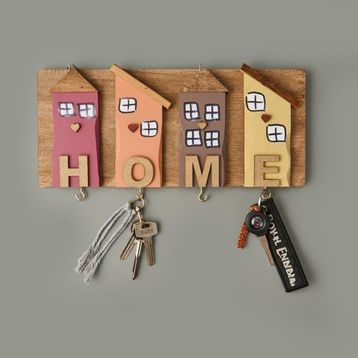 Evidea Deco Home Renkli 35x15 cm Duvar Askısı