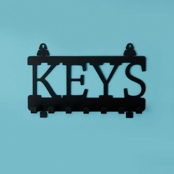 Evidea Deco Keys Siyah 22x10 cm Anahtarlık