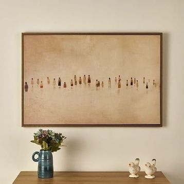 Evidea Deco Sociedad Bej 90x60 cm Tablo