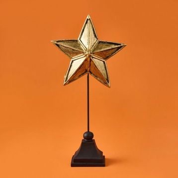 Evidea Deco Star Siyah Gold 33 cm Dekor