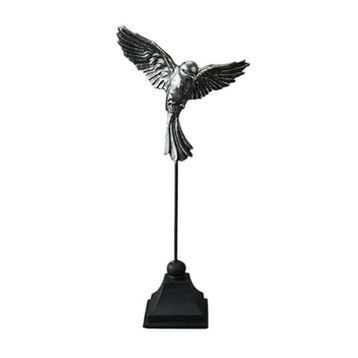 Evidea Deco Uccello Siyah Gümüş 32 cm Dekor