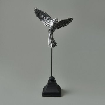 Evidea Deco Uccello Siyah Gümüş 32 cm Dekor