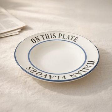 Evidea Kitchen Italian Flavors Beyaz 27 CM Makarna Tabağı