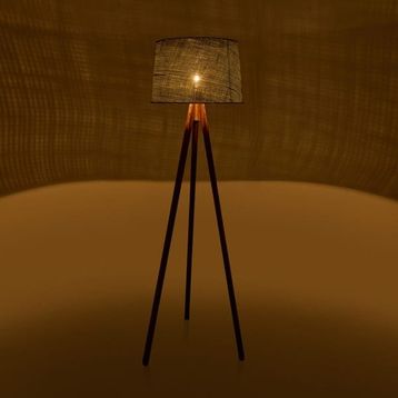 Evidea Lighting Calen Yeşil Ceviz 140x35x35 cm Tripod Lambader