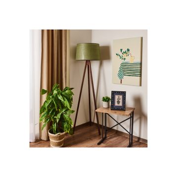 Evidea Lighting Calen Yeşil Ceviz 140x35x35 cm Tripod Lambader