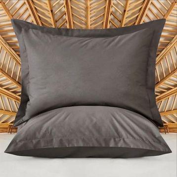 Evidea Oxford Soft Basic Antrasit 50x70 cm 2'li Yastık Kılıfı