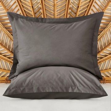 Evidea Oxford Soft Basic Antrasit 50x70 cm 2'li Yastık Kılıfı