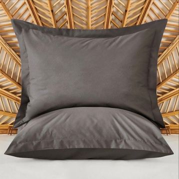 Evidea Oxford Soft Basic Antrasit 50x70 cm 2'li Yastık Kılıfı