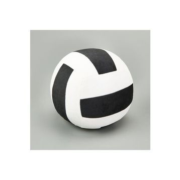 Evidea Soft 20 cm Voleybol Topu Figürlü Siyah Beyaz Yastık