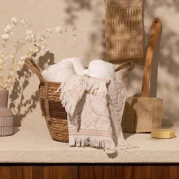 Evidea Soft 2'li Gri / Bej - 30x50 cm Mutfak Havlusu