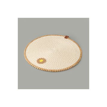 Evidea Soft 33x33 cm Ekru Çiçek Nakışlı Supla