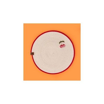 Evidea Soft 33x33 cm Ekru Kiraz Nakışlı Supla