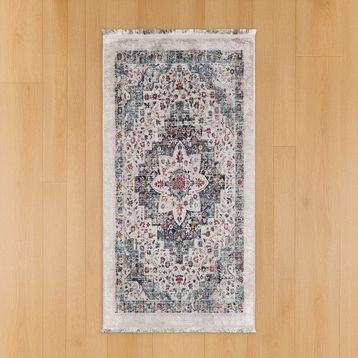 Evidea Soft 80x150 cm Gri Vintage Desenli Halı