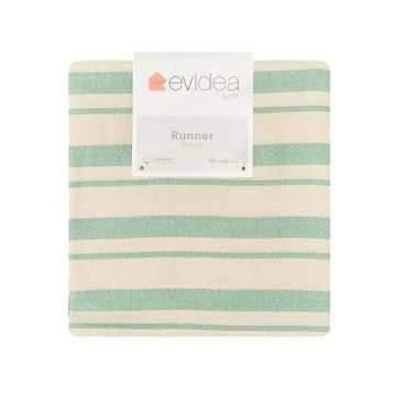 Evidea Soft Alno Ekru Yeşil 50x140 cm Runner