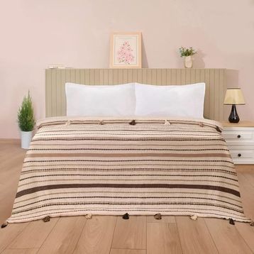 Evidea Soft Austin Kahverengi 195x225 cm Tek Kişilik Yatak Örtüsü