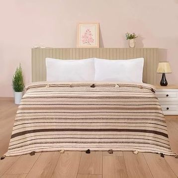 Evidea Soft Austin Kahverengi 195x225 cm Tek Kişilik Yatak Örtüsü
