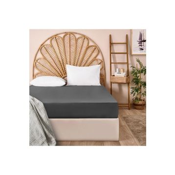 Evidea Soft Basic Antrasit 160x240 cm Tek Kişilik Düz Kenar Çarşaf