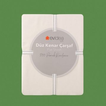 Evidea Soft Basic Ekru 160x240 cm Tek Kişilik Düz Kenar Çarşaf
