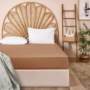 Evidea Soft Basic Karamel 100x200 cm Tek Kişilik Lastikli Çarşaf