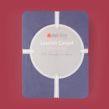 Evidea Soft Basic Lacivert 100x200 cm Tek Kişilik Lastikli Çarşaf