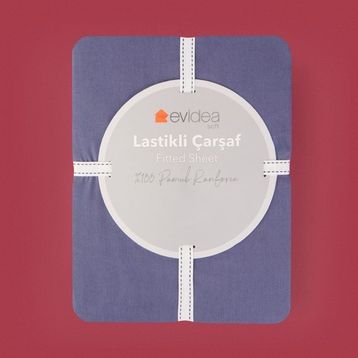 Evidea Soft Basic Lacivert 100x200 cm Tek Kişilik Lastikli Çarşaf