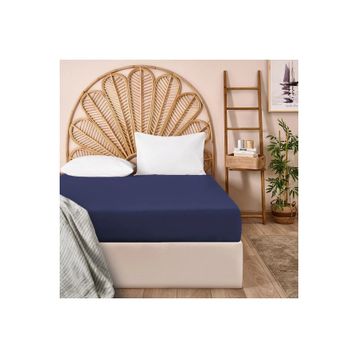 Evidea Soft Basic Lacivert 100x200 cm Tek Kişilik Lastikli Çarşaf