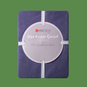 Evidea Soft Basic Lacivert 160x240 cm Tek Kişilik Düz Kenar Çarşaf