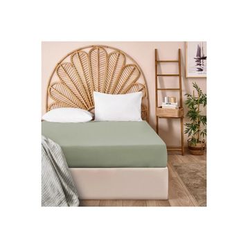 Evidea Soft Basic Yeşil 100x200 cm Tek Kişilik Lastikli Çarşaf
