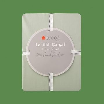 Evidea Soft Basic Yeşil 180x200 cm Çift Kişilik Lastikli Çarşaf
